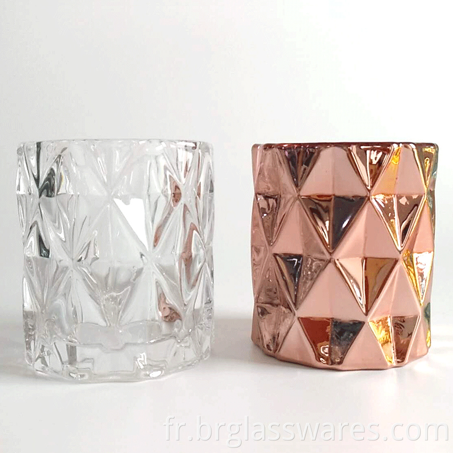 Diamond Candle Glass Jar for Candle Making